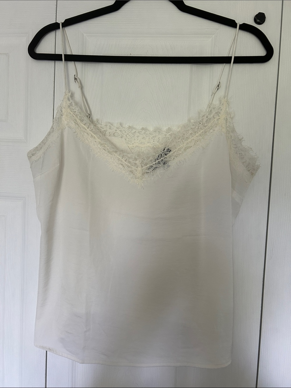 Banana Republic White Lace Trim Camisole